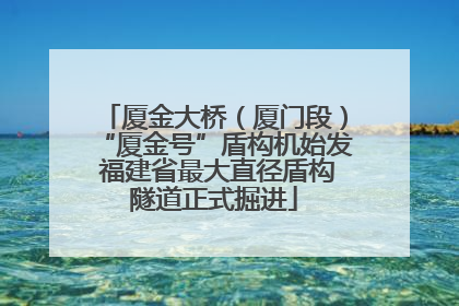 厦金大桥（厦门段）“厦金号”盾构机始发 福建省最大直径盾构隧道正式掘进
