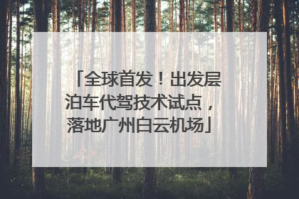 全球首发！出发层泊车代驾技术试点，落地广州白云机场