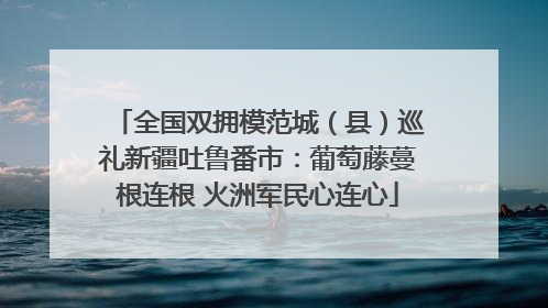 全国双拥模范城（县）巡礼新疆吐鲁番市：葡萄藤蔓根连根 火洲军民心连心