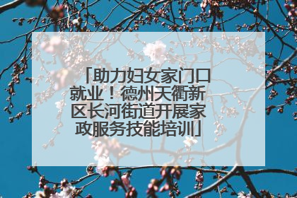助力妇女家门口就业！德州天衢新区长河街道开展家政服务技能培训