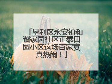 垦利区永安镇和谐家园社区正泰田园小区这场百家宴真热闹！