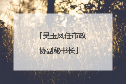 吴玉凤任市政协副秘书长