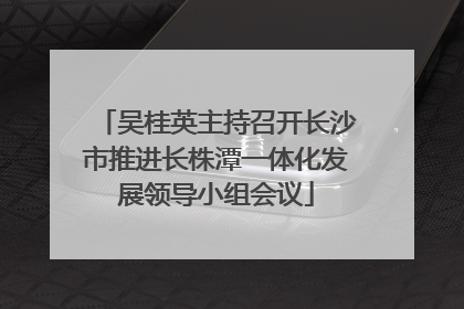 吴桂英主持召开长沙市推进长株潭一体化发展领导小组会议