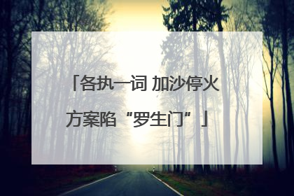 各执一词 加沙停火方案陷“罗生门”