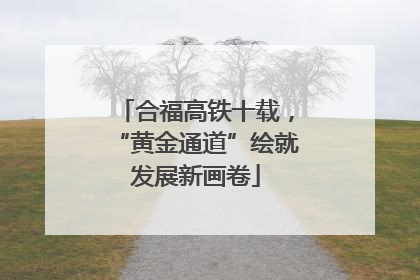 合福高铁十载，“黄金通道”绘就发展新画卷