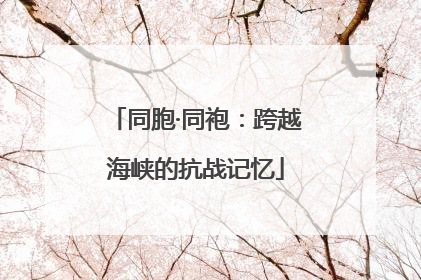 同胞·同袍：跨越海峡的抗战记忆