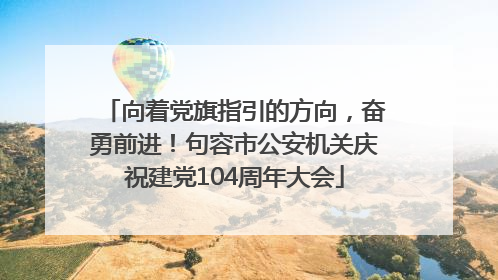 向着党旗指引的方向，奋勇前进！句容市公安机关庆祝建党104周年大会