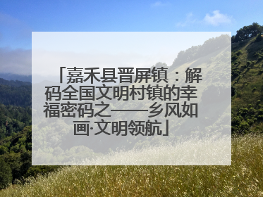 嘉禾县晋屏镇：解码全国文明村镇的幸福密码之——乡风如画·文明领航