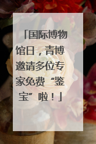 国际博物馆日，青博邀请多位专家免费“鉴宝”啦！