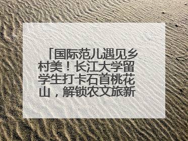 国际范儿遇见乡村美！长江大学留学生打卡石首桃花山，解锁农文旅新玩法！