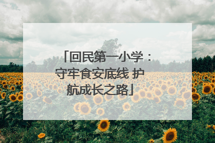 回民第一小学：守牢食安底线 护航成长之路