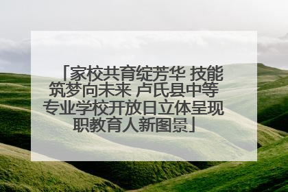 家校共育绽芳华 技能筑梦向未来 卢氏县中等专业学校开放日立体呈现职教育人新图景