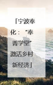 宁波奉化：“奉菁学堂”激活乡村新经济