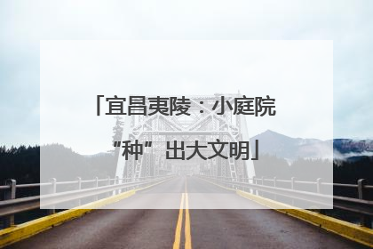 宜昌夷陵：小庭院“种”出大文明