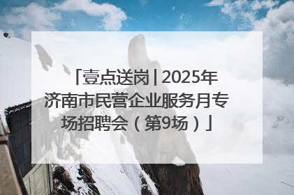 壹点送岗│2025年济南市民营企业服务月专场招聘会（第9场）