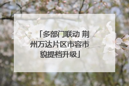 多部门联动 荆州万达片区市容市貌提档升级