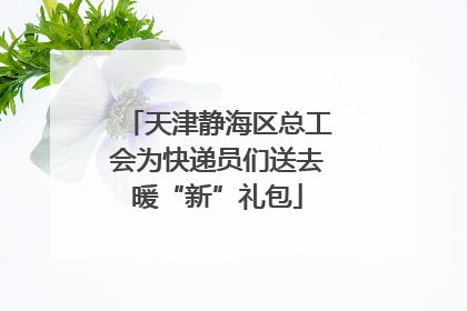 天津静海区总工会为快递员们送去暖“新”礼包