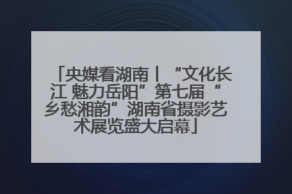 央媒看湖南丨“文化长江 魅力岳阳”第七届“乡愁湘韵”湖南省摄影艺术展览盛大启幕