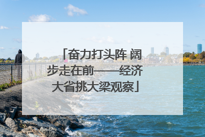 奋力打头阵 阔步走在前——经济大省挑大梁观察