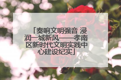 奏响文明强音 浸润一城新风——孝南区新时代文明实践中心建设纪实