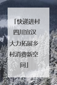 快递进村 四川宣汉大力拓展乡村消费新空间