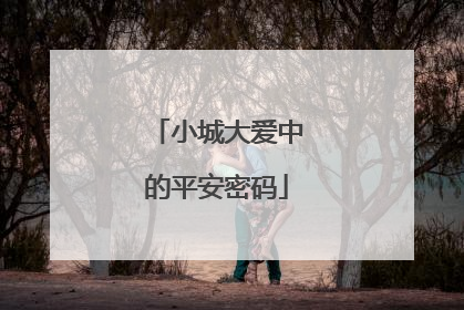 小城大爱中的平安密码