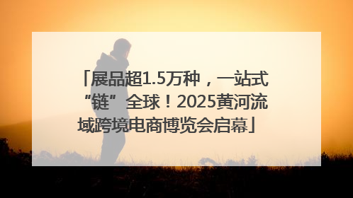 展品超1.5万种，一站式“链”全球！2025黄河流域跨境电商博览会启幕