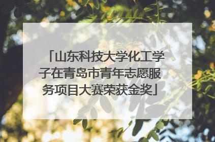 山东科技大学化工学子在青岛市青年志愿服务项目大赛荣获金奖