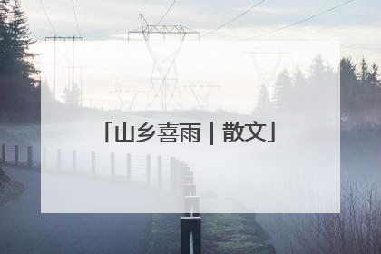山乡喜雨｜散文