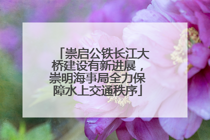 崇启公铁长江大桥建设有新进展，崇明海事局全力保障水上交通秩序