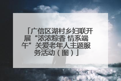 广信区湖村乡妇联开展“浓浓粽香 情系端午”关爱老年人主题服务活动（图）