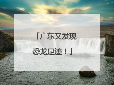 广东又发现恐龙足迹！