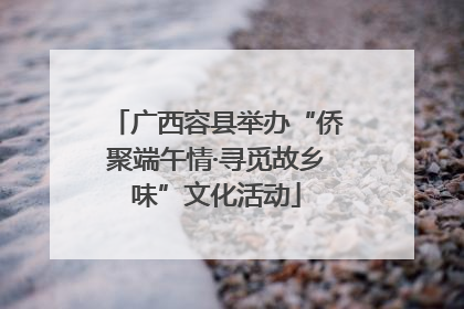 广西容县举办“侨聚端午情·寻觅故乡味”文化活动