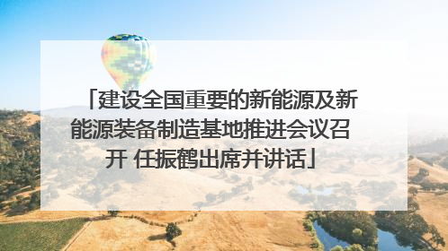 建设全国重要的新能源及新能源装备制造基地推进会议召开 任振鹤出席并讲话