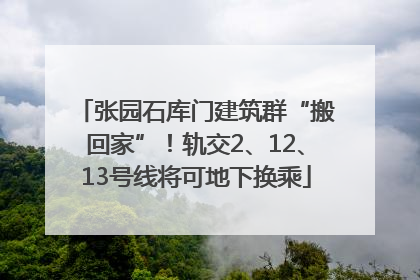 张园石库门建筑群“搬回家”！轨交2、12、13号线将可地下换乘
