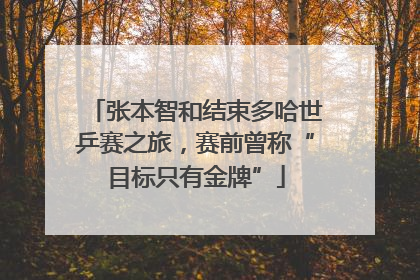 张本智和结束多哈世乒赛之旅，赛前曾称“目标只有金牌”
