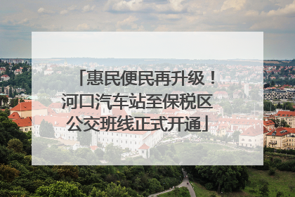 惠民便民再升级！河口汽车站至保税区公交班线正式开通
