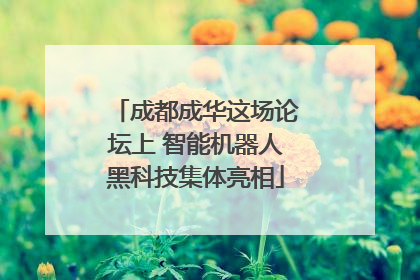 成都成华这场论坛上 智能机器人黑科技集体亮相