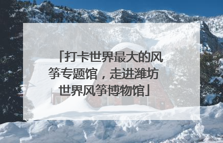 打卡世界最大的风筝专题馆，走进潍坊世界风筝博物馆