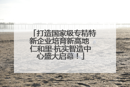 打造国家级专精特新企业培育新高地 仁和里·杭实智造中心盛大启幕！