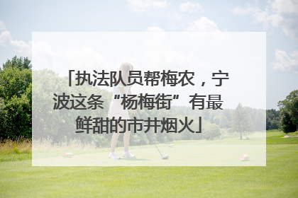 执法队员帮梅农，宁波这条“杨梅街”有最鲜甜的市井烟火