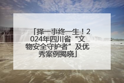 择一事终一生！2024年四川省“文物安全守护者”及优秀案例揭晓