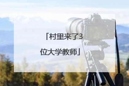 村里来了3位大学教师