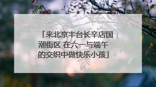 来北京丰台长辛店国潮街区 在六一与端午的交织中做快乐小孩