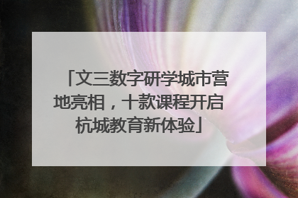 文三数字研学城市营地亮相，十款课程开启杭城教育新体验