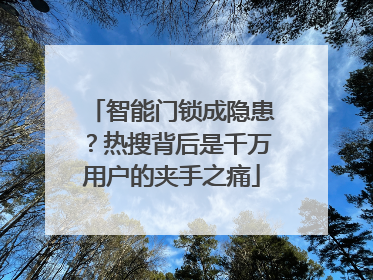 智能门锁成隐患？热搜背后是千万用户的夹手之痛