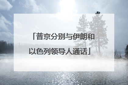 普京分别与伊朗和以色列领导人通话