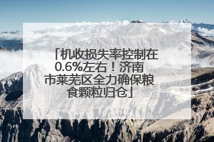 机收损失率控制在0.6%左右！济南市莱芜区全力确保粮食颗粒归仓