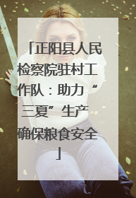 正阳县人民检察院驻村工作队：助力“三夏”生产 确保粮食安全