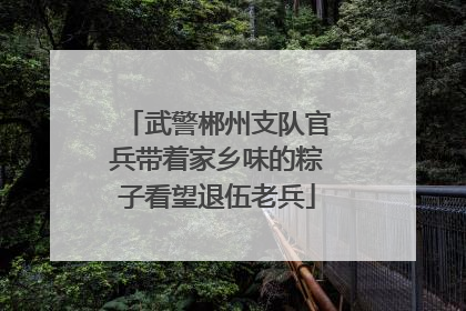 武警郴州支队官兵带着家乡味的粽子看望退伍老兵